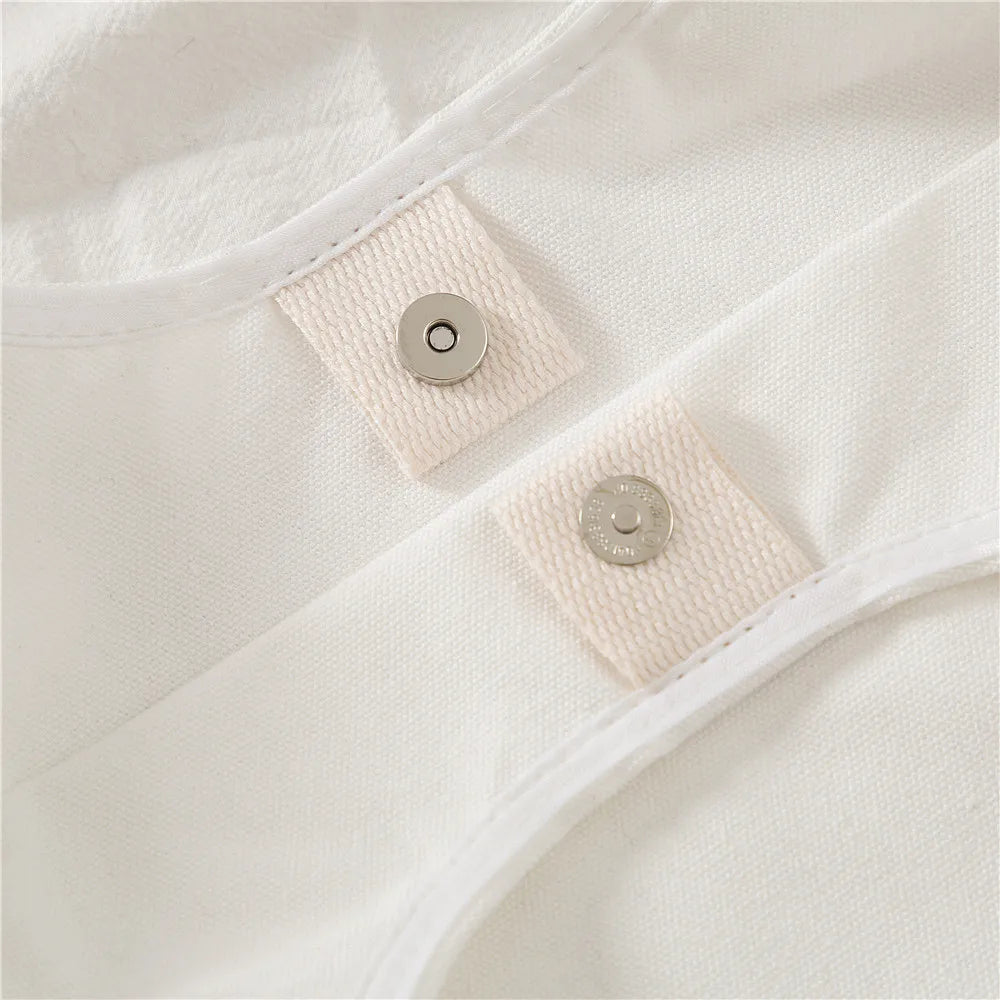 Customed Tote Bag Shopping Your Own Text Printed Hasp Unisex Travel Canvas