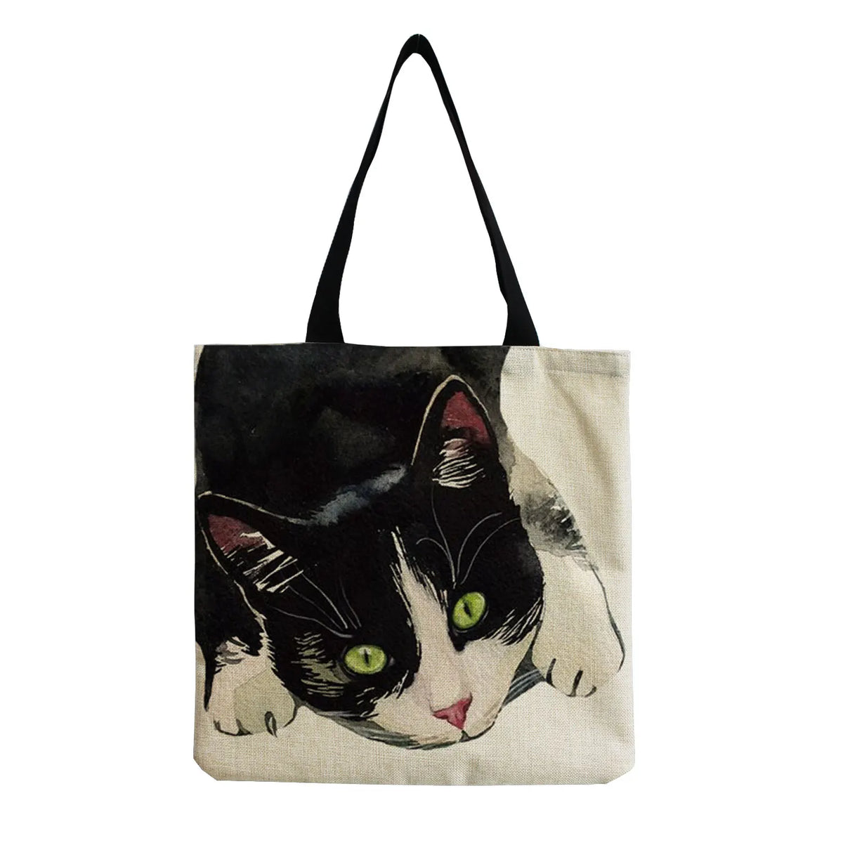High Capacity Cat Shopping Shoulder Bag for Women