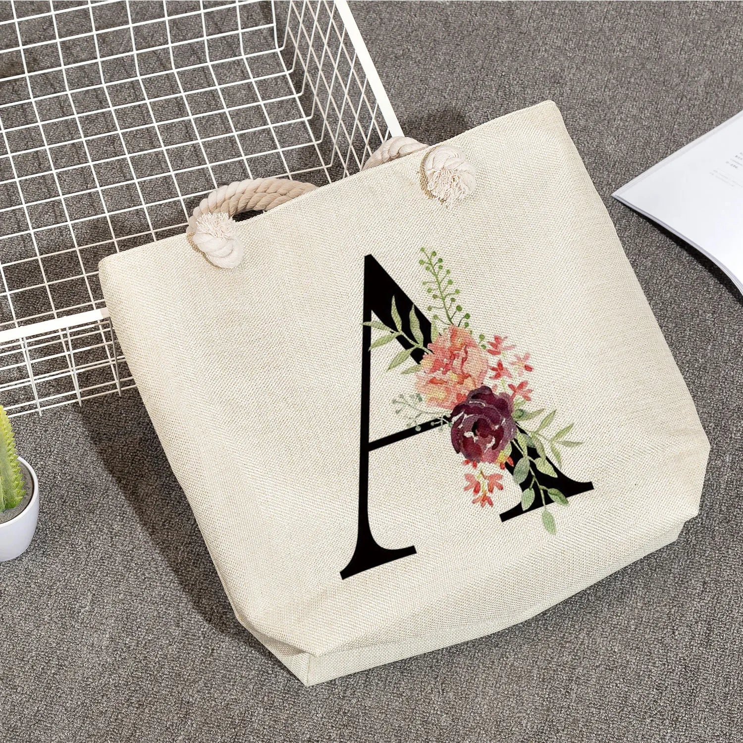 Customizable Ladies Big Casual Tote Bags Eco Reusable Shopping Bags