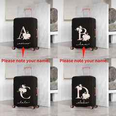 Rose Pink Letter Name Luggage Cover 18-32 Inch
