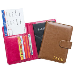Personalized Passport Cover with Name for Men and Women