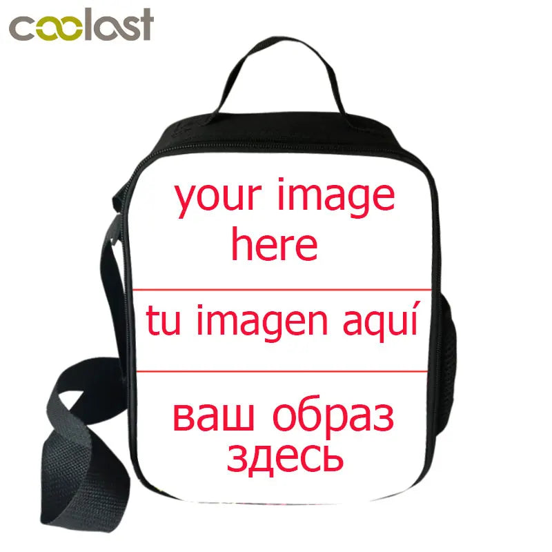 Personalized Name Image Lunch Box Insulated Food Bag