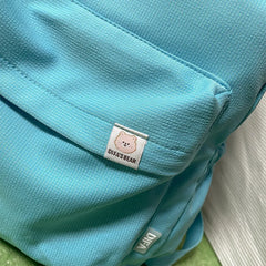 Embroidered Canvas Backpack Lightweight Waterproof Travel Bag