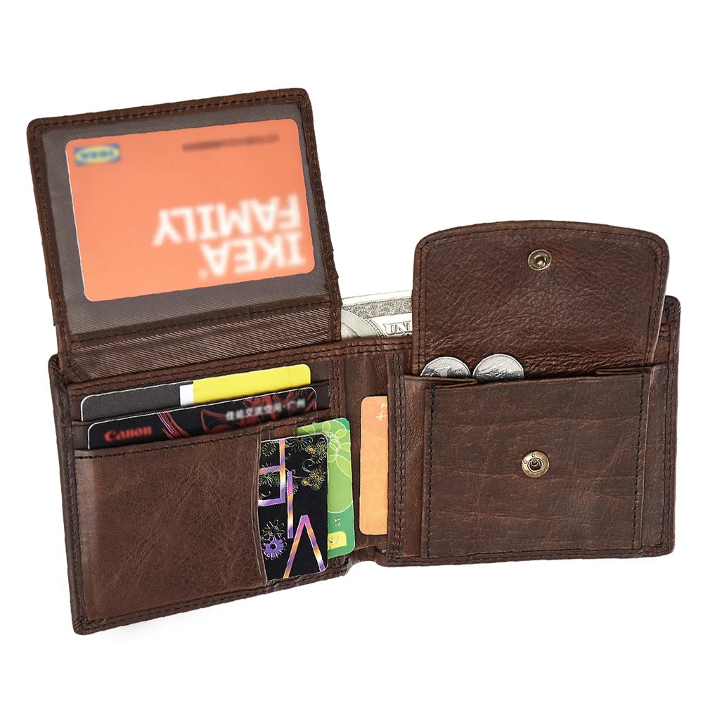 Custom Personalized Men's Leather Bifold Wallet