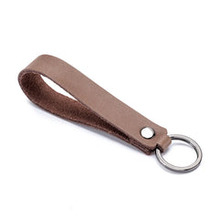 Initial Letters Leather Keychain for Women Men Car Key Hook