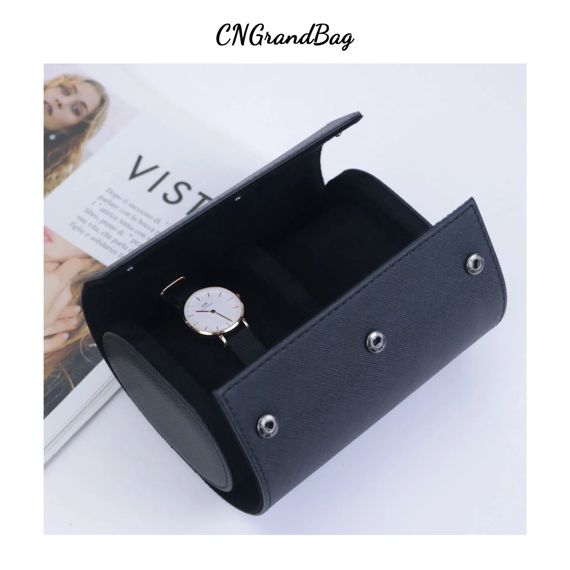 1/2/3 Grids Watch Storage Bag PU Leather High-End Watch Box Gift