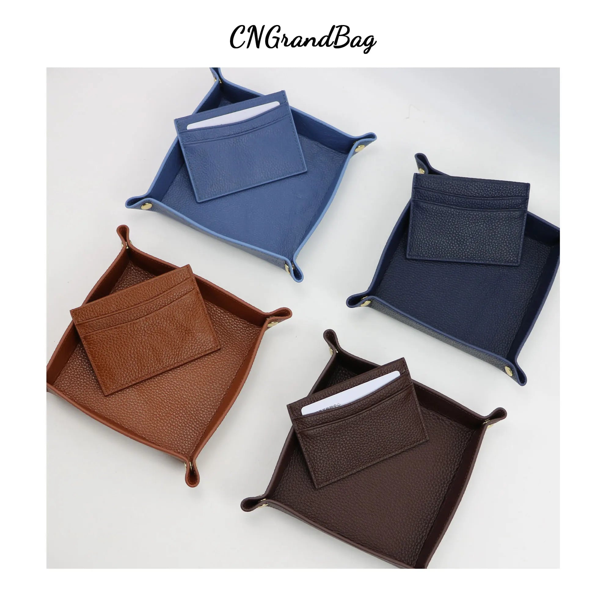 Saffiano Leather Tray Organizer for Jewelry Display