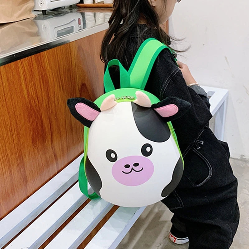 3D Animal Kids Backpack Adjustable Shoulder Strap Double Zipper Bag for Kid