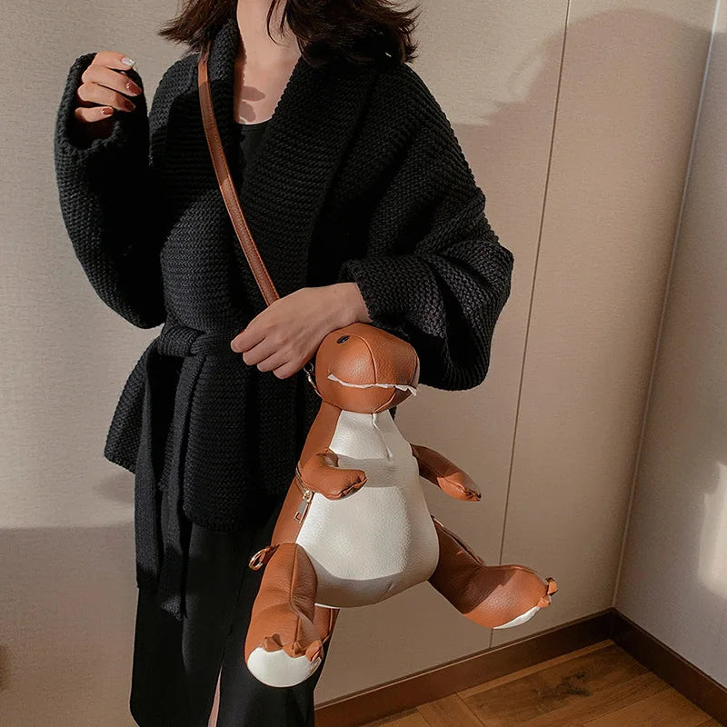 Dinosaur Shape Backpack Purse for Women Mini School Bag Girls Shoulder Bag