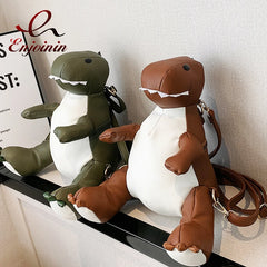 Dinosaur Shape Backpack Purse for Women Mini School Bag Girls Shoulder Bag