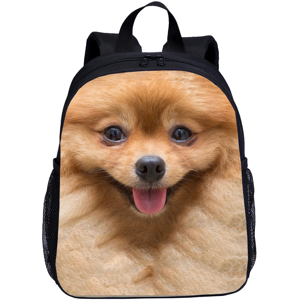 Dog Printing Toddler School Bag 13 Inch Preschool Backpack