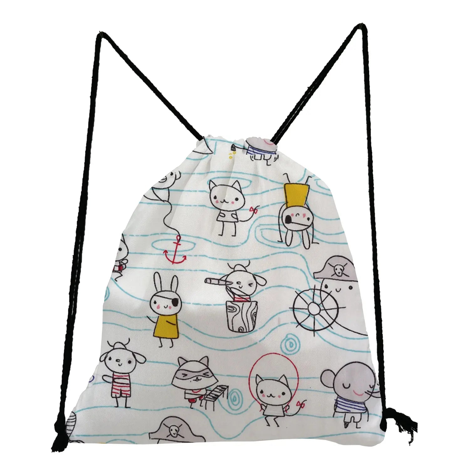Animal Print Drawstring Bag for Teens