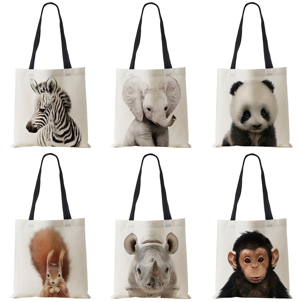 Animal Print Women Handbag Tote Shoulder Bag Large Capacity