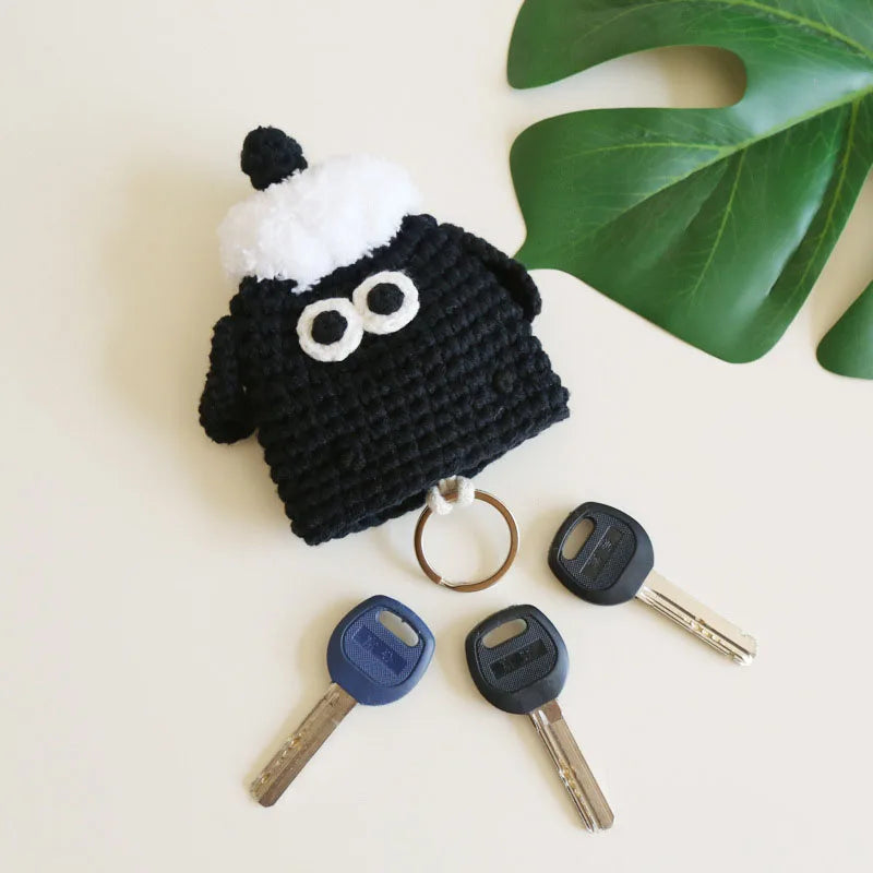 Animals Unisex Hand Knitting Key Wallets Pull Type Key Bag
