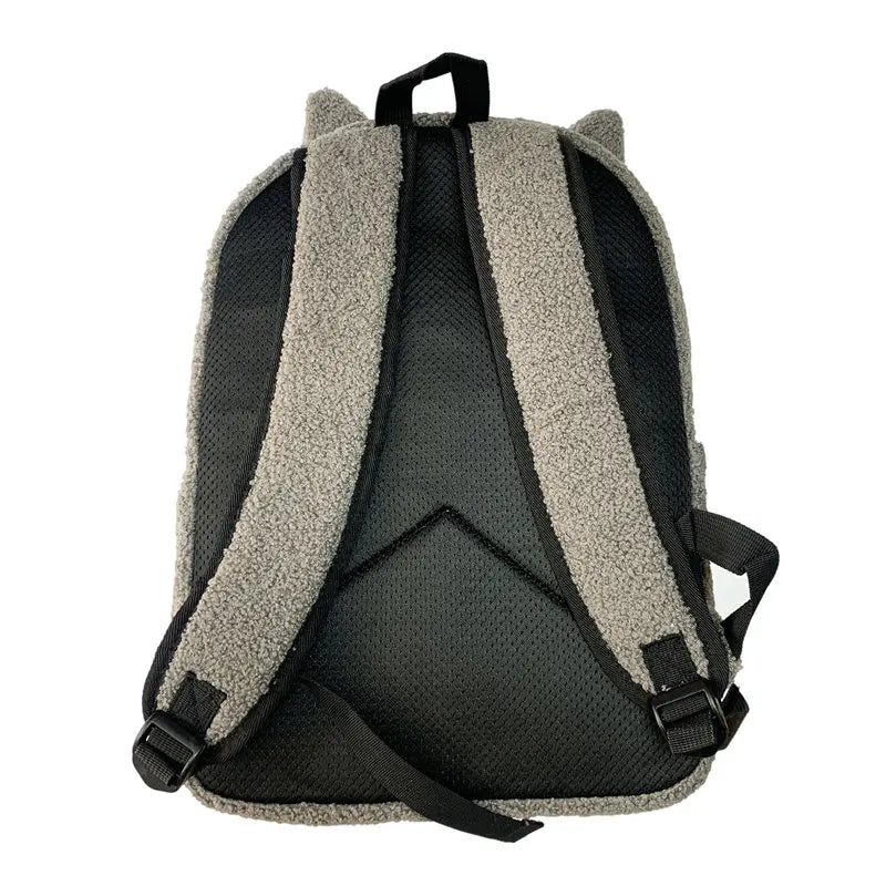 Totoro Backpack Gray Plush School Bag Book Bag with Laptop Compartment