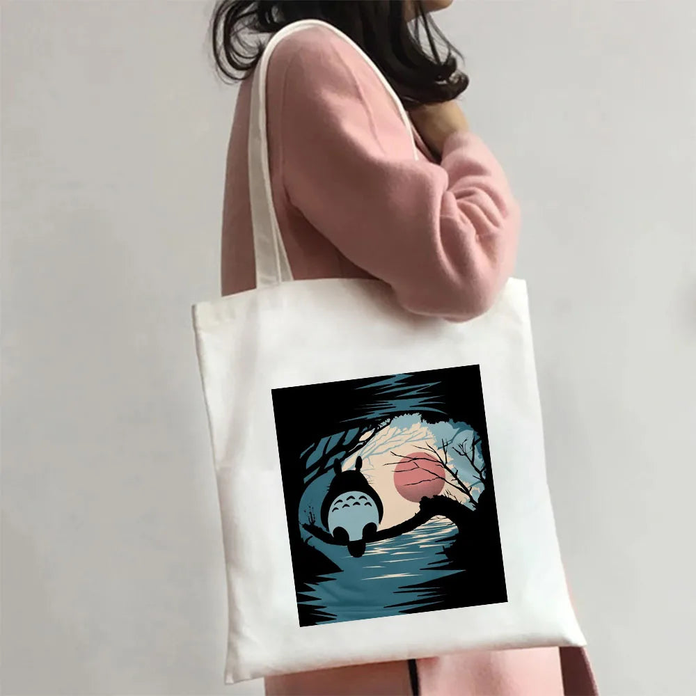 Totoro Shopping Bag Girl Canvas Shoulder Bag