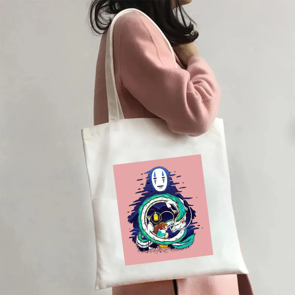 Totoro Shopping Bag Girl Canvas Shoulder Bag