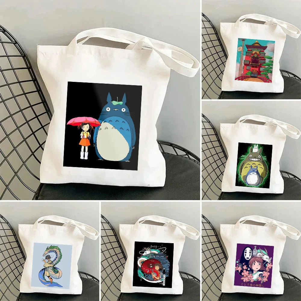 Totoro Shopping Bag Girl Canvas Shoulder Bag