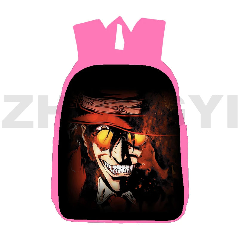 Hellsing 3D Japan Harajuku Backpacks for Women 12/16 Inch
