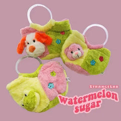 Japanese Harajuku Style Plush Melon Messenger Bag Shoulder Bags