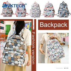 Animal Print School Bags for Girls Large Capacity Travel Daypacks