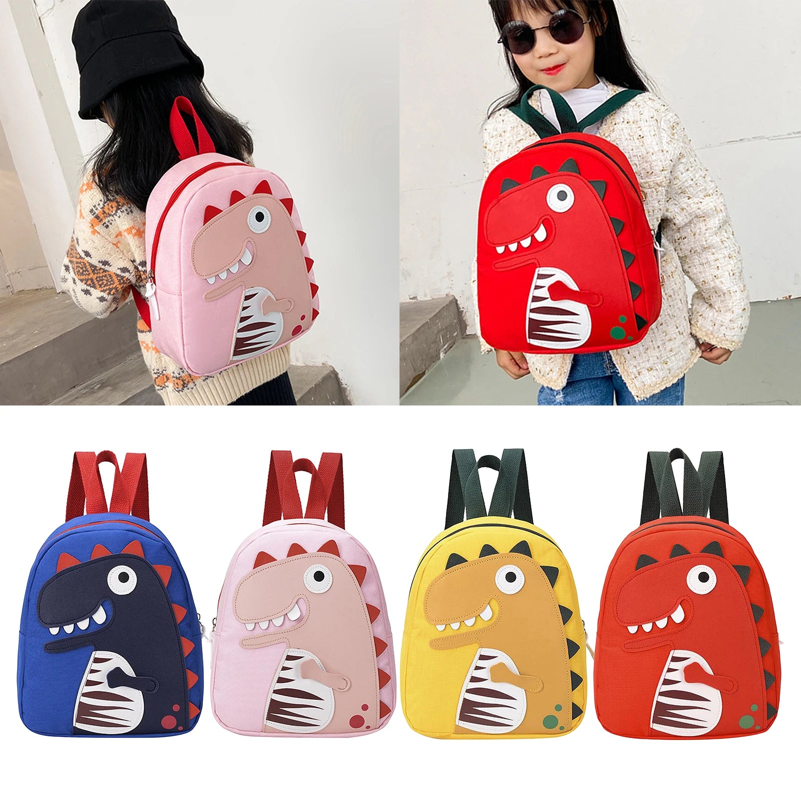 Dinosaur Toddler Backpack for Kids, Small Daypack Bag