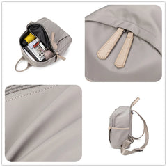 Canvas Mini School Bag for Girls Preppy Style Small Travel Backpack