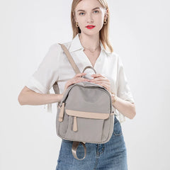 Canvas Mini School Bag for Girls Preppy Style Small Travel Backpack