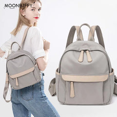 Canvas Mini School Bag for Girls Preppy Style Small Travel Backpack