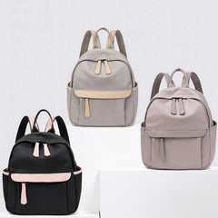 Canvas Mini School Bag for Girls Preppy Style Small Travel Backpack