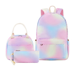 Rainbow Backpack Lunch Tote Pencil Bag School Bag for Teens