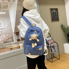 Bear Backpack Girls School Book Backpacks Large Capacity Travel Schoolbag