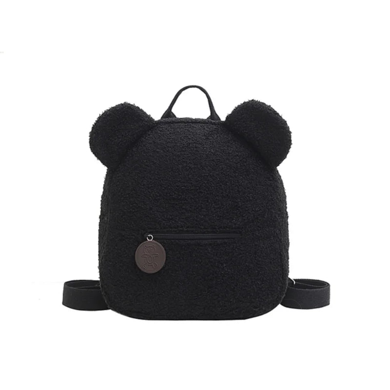 Bear Backpacks Portable Children Solid Travel Rucksacks