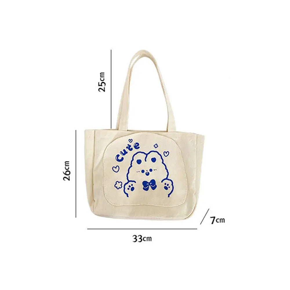 Bear Canvas Messenger Bag Shoulder Bags Crossbody Tote Handbags