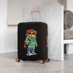 Bear Doll Pattern Luggage Cover Elastic Protective Dust-proof 18-32 Inch Travel