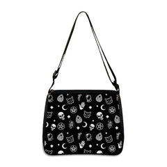 Cat Witch Messenger Bag Canvas Underarm Shoulder Bags Witchcraft S