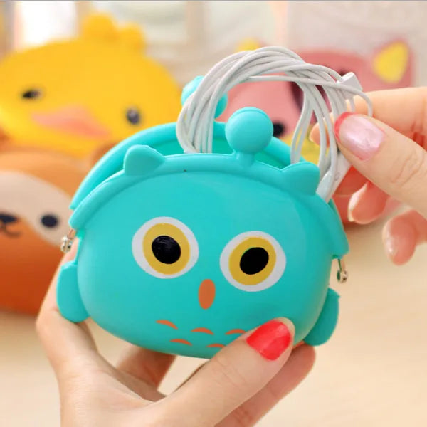 Candy Cartoon Animal Silicone Coin Bag Women Small Wallet