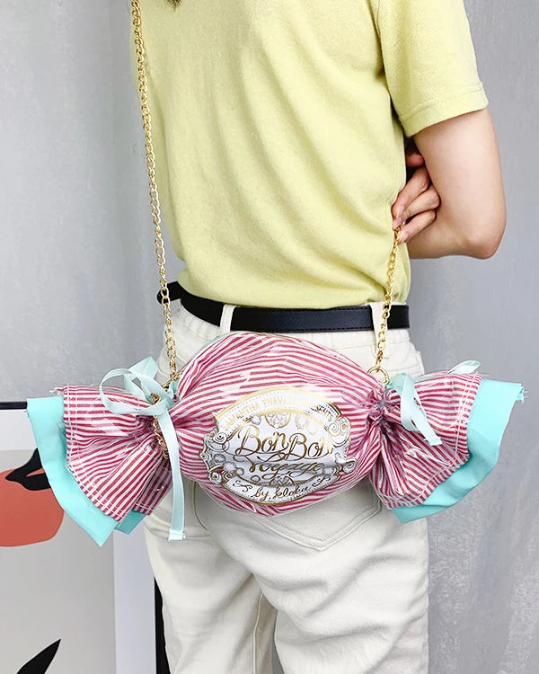 Candy Handbag PVC Clutch Crossbody Bag Chain Shoulder Bag