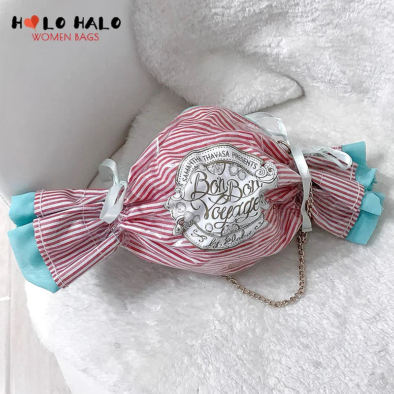 Candy Handbags PVC Clutches Chain Crossbody Mini Messenger Bag for Women