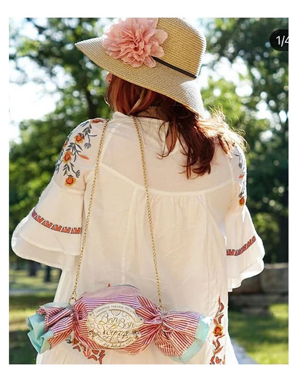 Candy Handbag PVC Clutch Crossbody Bag Chain Shoulder Bag