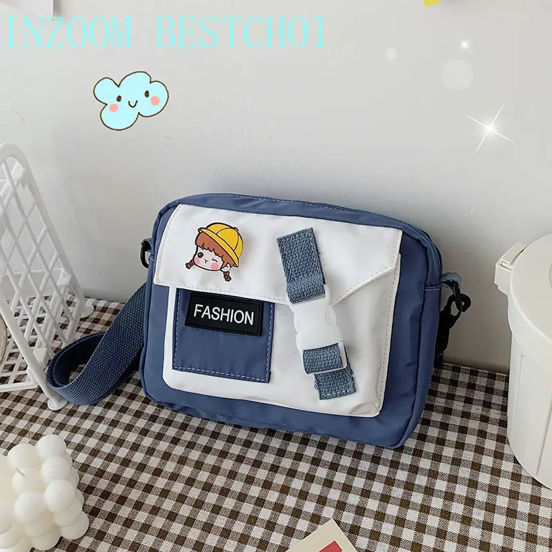 Canvas One-shoulder Small Square Bag Multi-function Mobile Phone Package