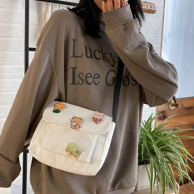 Canvas Small Bag Female Japanese Harajuku Diagonal Bag