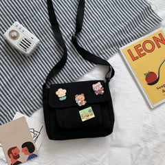 Canvas Small Bag Female Harajuku Diagonal Bag Student Shoulder Bag