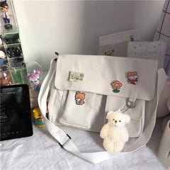 Canvas Women Shoulder Bag Japanese Animals Harajuku Diagonal Bag