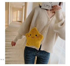 Plush Crossbody Mini Shoulder Bag for Women Lady