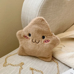 Plush Crossbody Mini Shoulder Bag for Women Lady