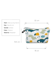Dinosaur Printed Makeup Bag Cosmetics Organizer Mini Storage Bags