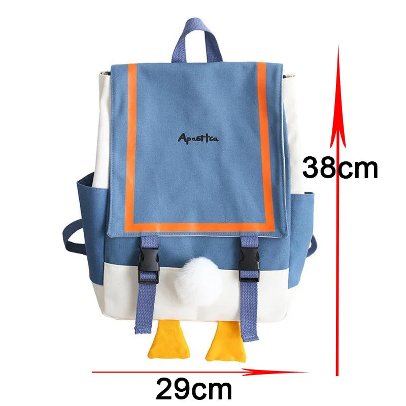 Duck Bag Girl Backpack Large Capacity Women's Laptop Student Bag