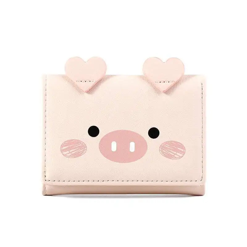 Cute Pig Wallets for Girls - PU Leather Money Purse