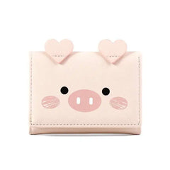 Cute Pig Wallets for Girls - PU Leather Money Purse
